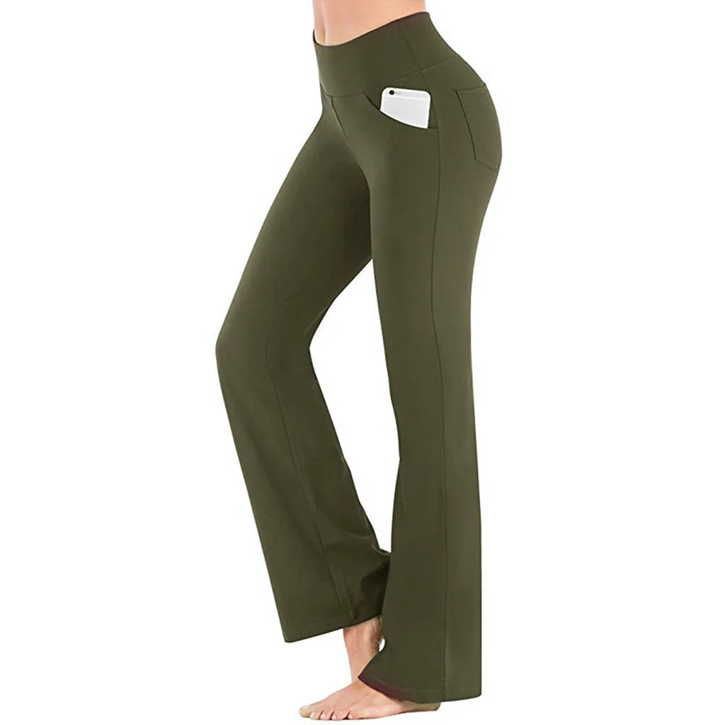 Elastyczne Spodnie Bootcut Dla Kobiet